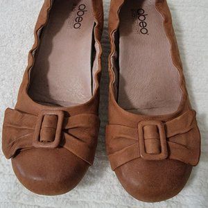 Abeo Biosystem Tabitha leather flats, Brown